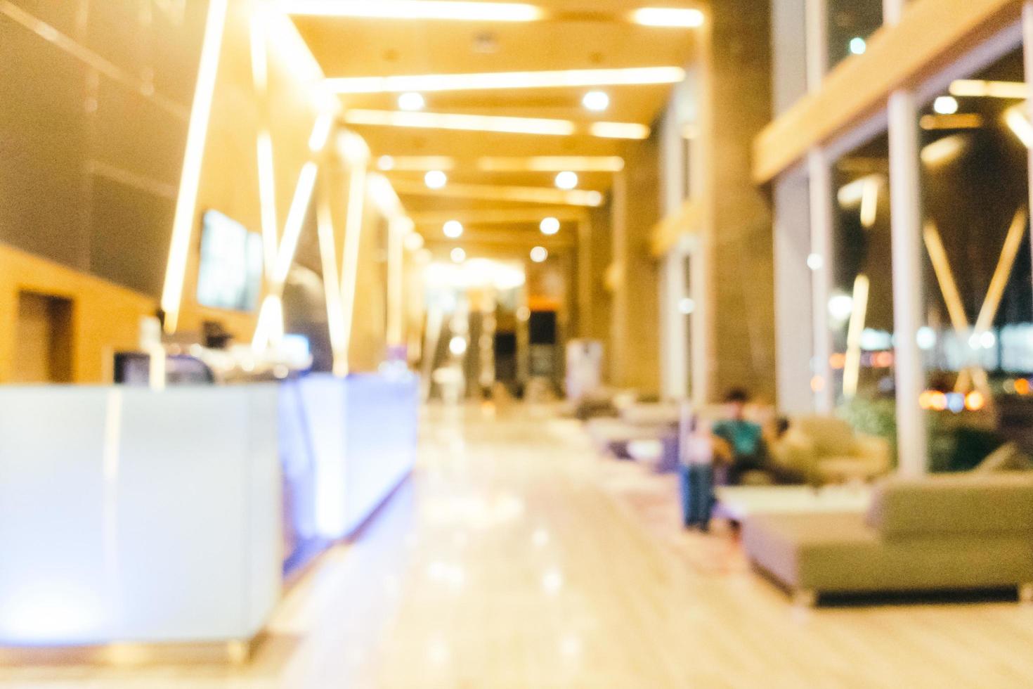 Abstract blur and defocused hotel and lobby lounge photo