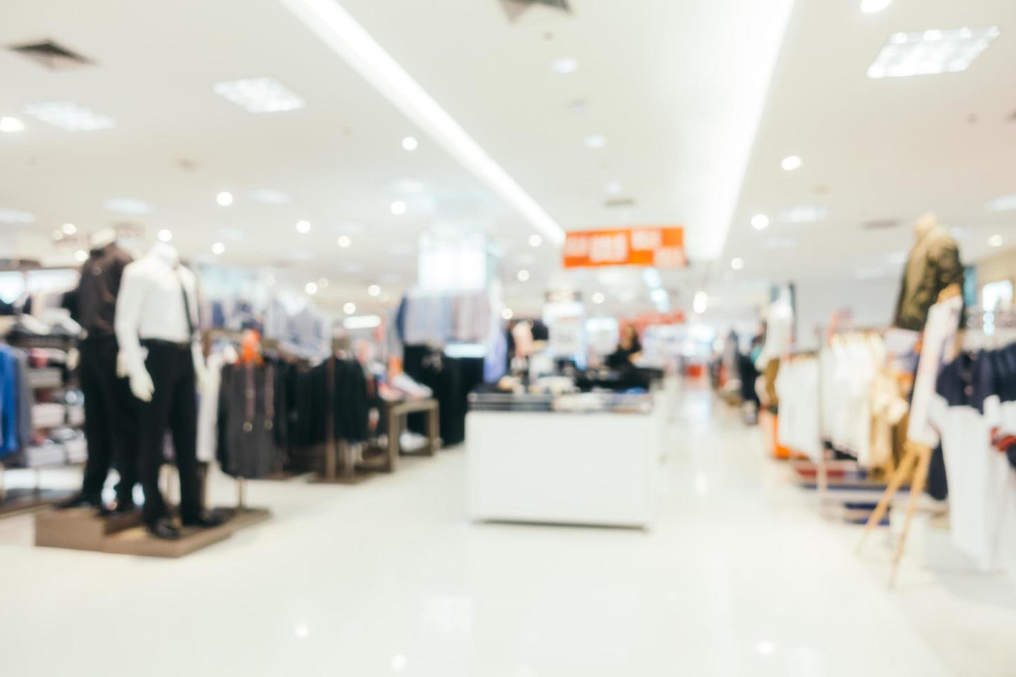 Abstract blur with bokeh and defocused shopping mall photo