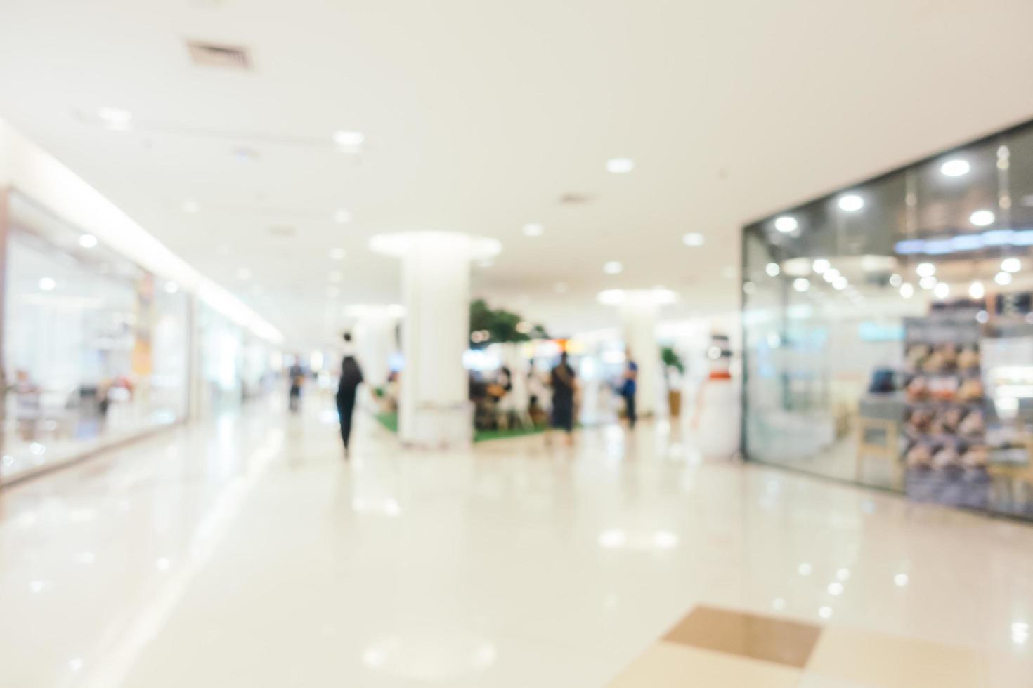 Abstract blur with bokeh and defocused shopping mall photo