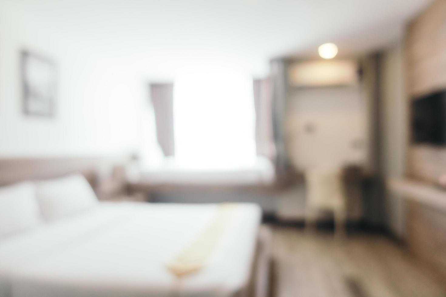 Abstract blur with bokeh and defocused bedroom interior photo