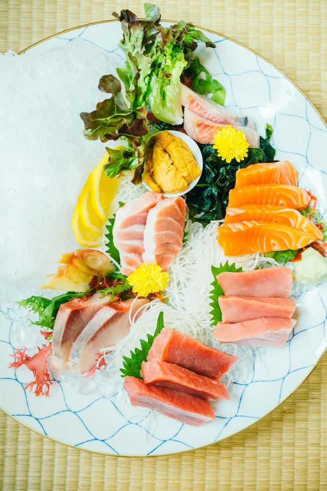 Raw and fresh sashimi fish meat photo