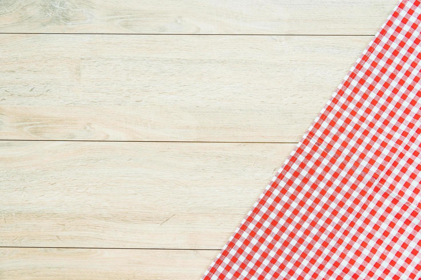 Kitchen cloth on wood table photo