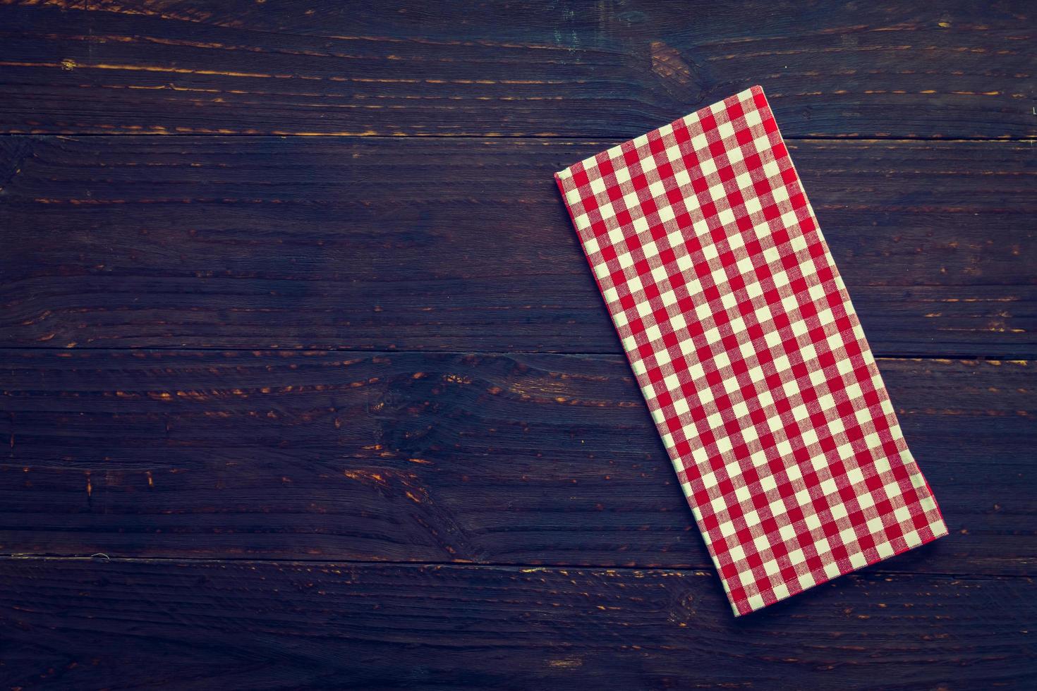 Kitchen cloth on wood table photo