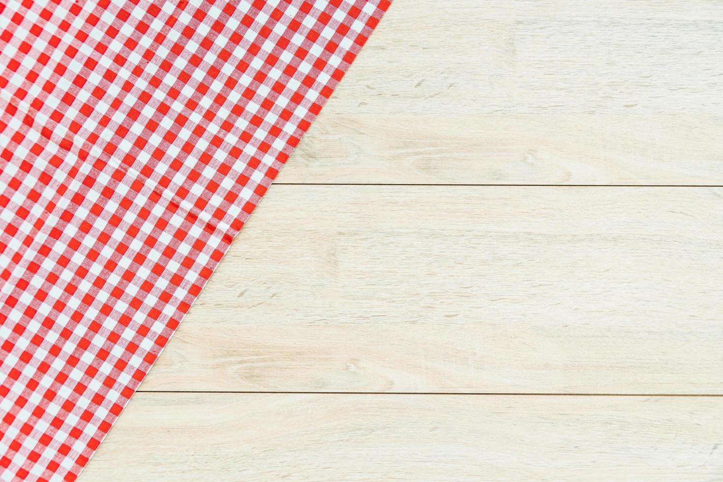 Kitchen cloth on wood table photo