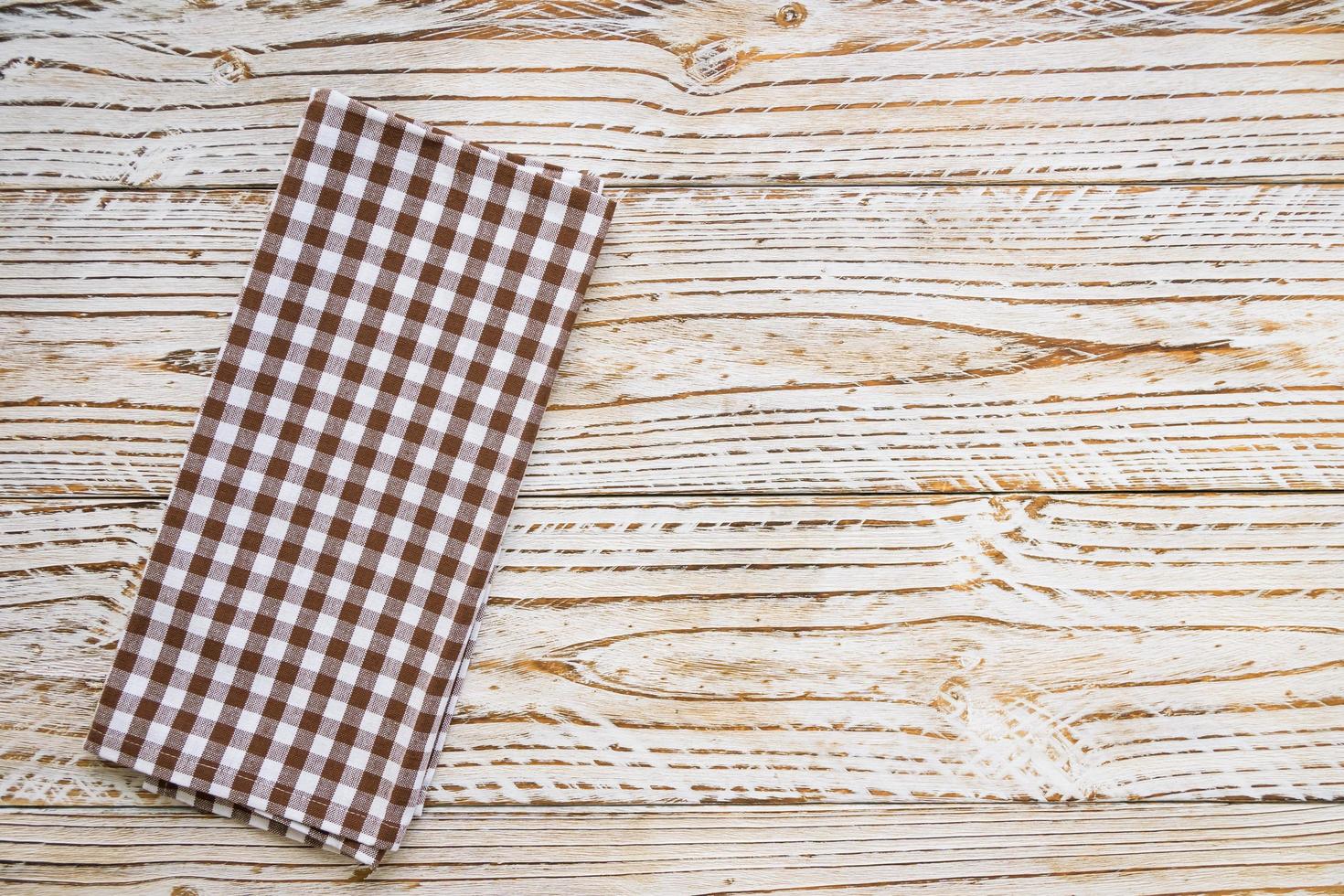 Kitchen cloth on wood table photo