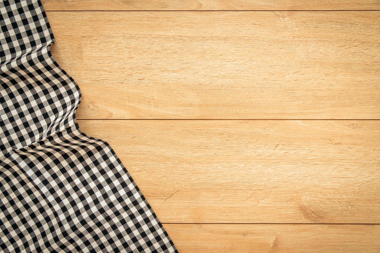 Kitchen cloth on wood table photo