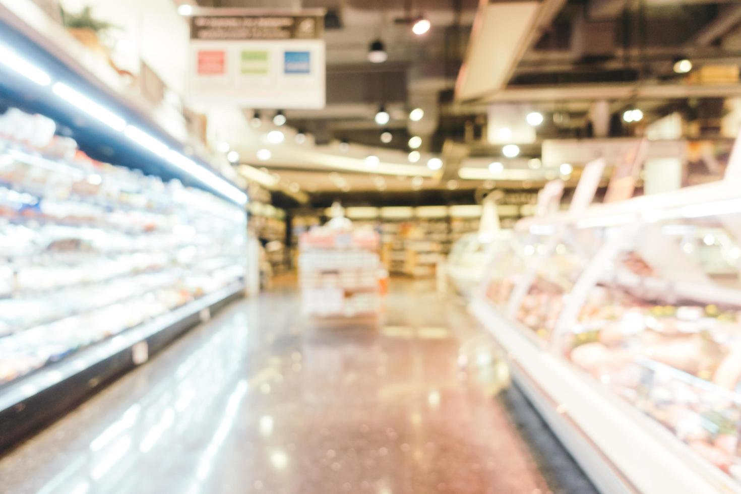 Abstract blur supermarket in shopping mall and store photo