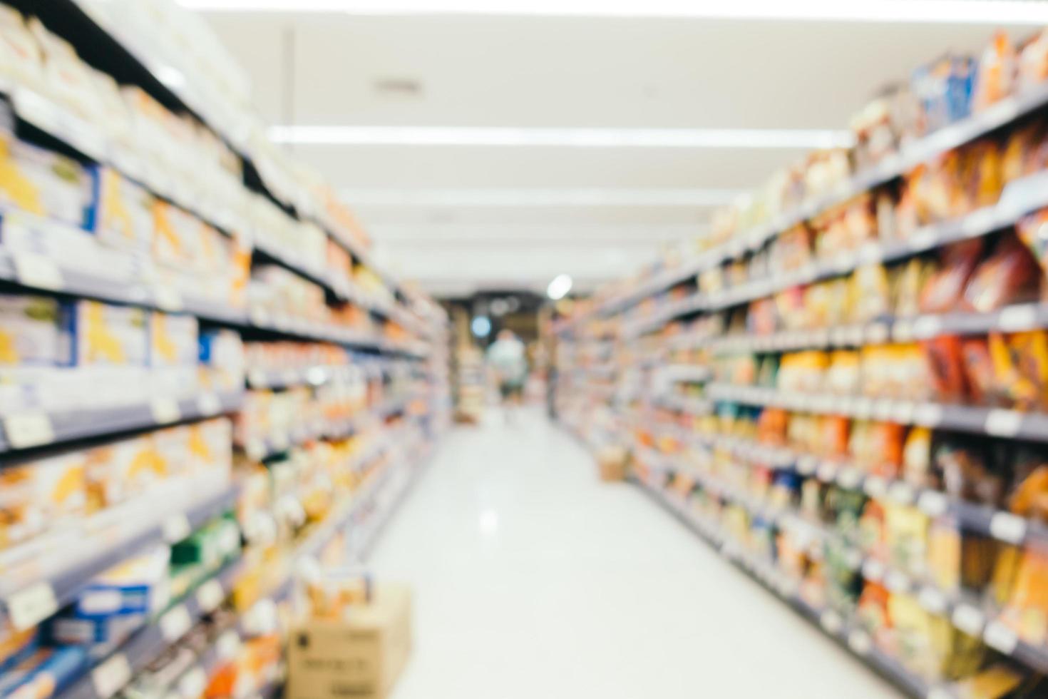 Abstract blur supermarket in shopping mall and store photo