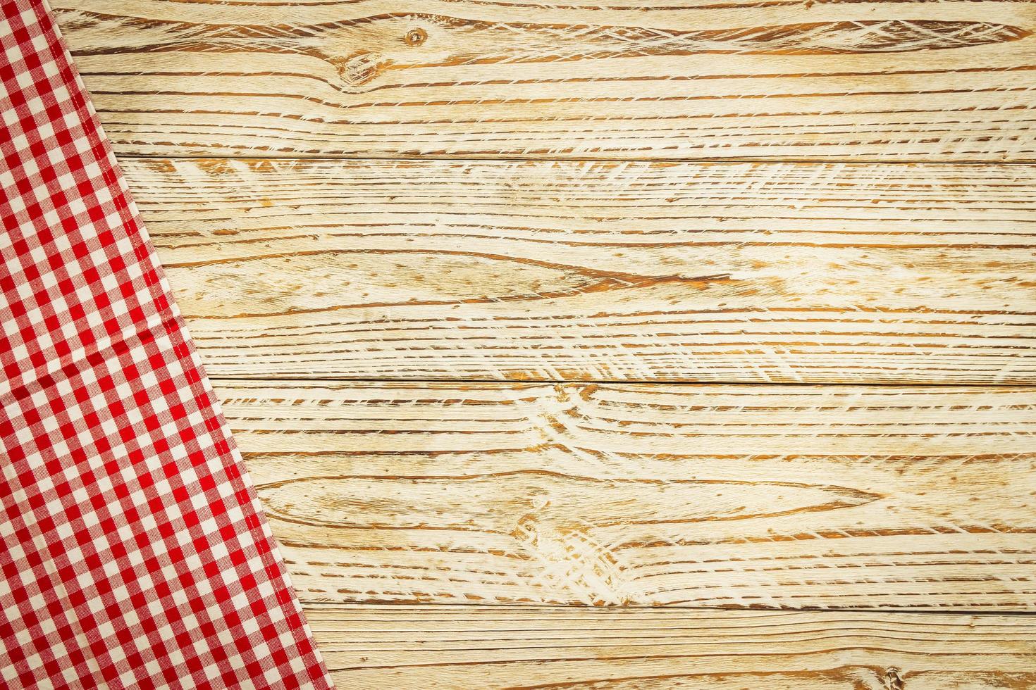 Kitchen cloth on wood table photo