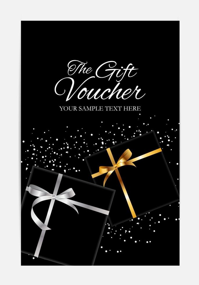 Gift Voucher Template For Your Business. Vector Illustration