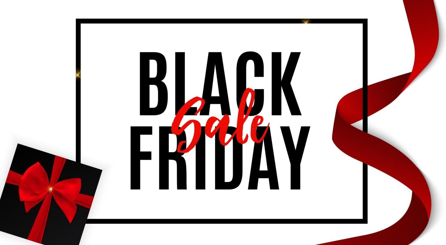 Black Friday Sale Banner Template. Vector Illustration EPS10