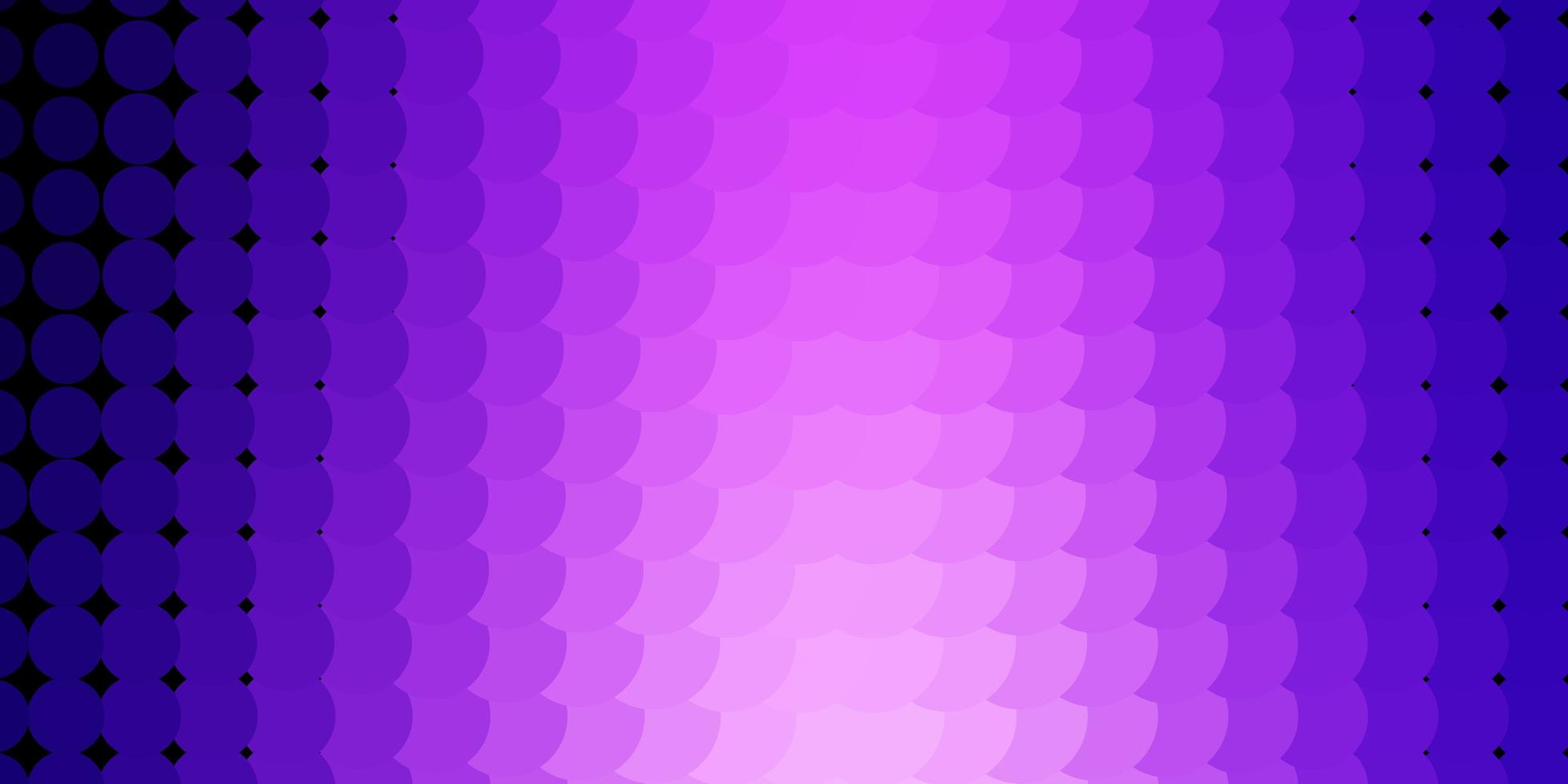 Light Purple, Pink vector texture with disks. Illustration with set of shining colorful abstract spheres. Pattern for websites.