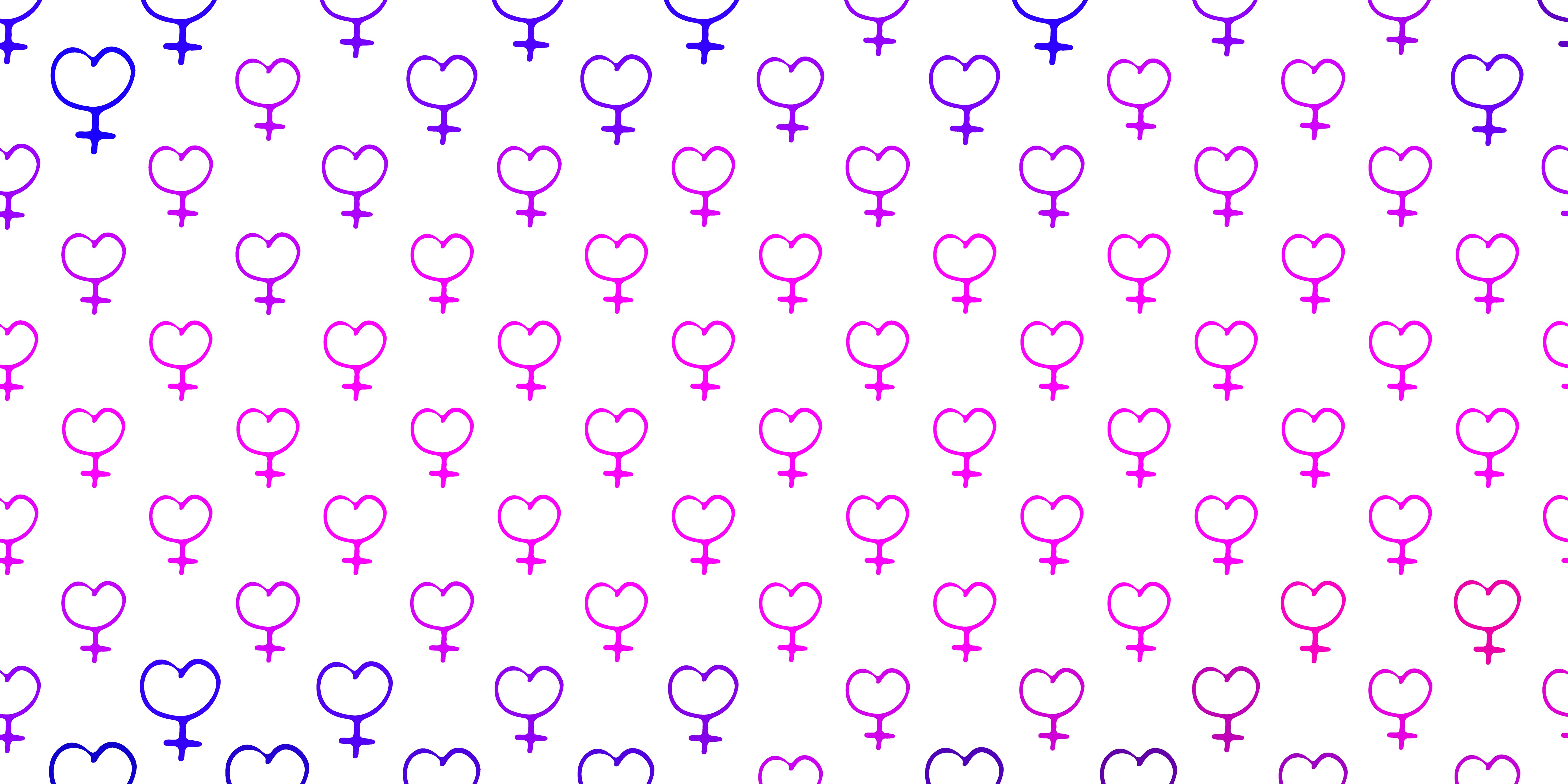 Light Purple, Pink vector background with woman symbols. 2799119 Vector