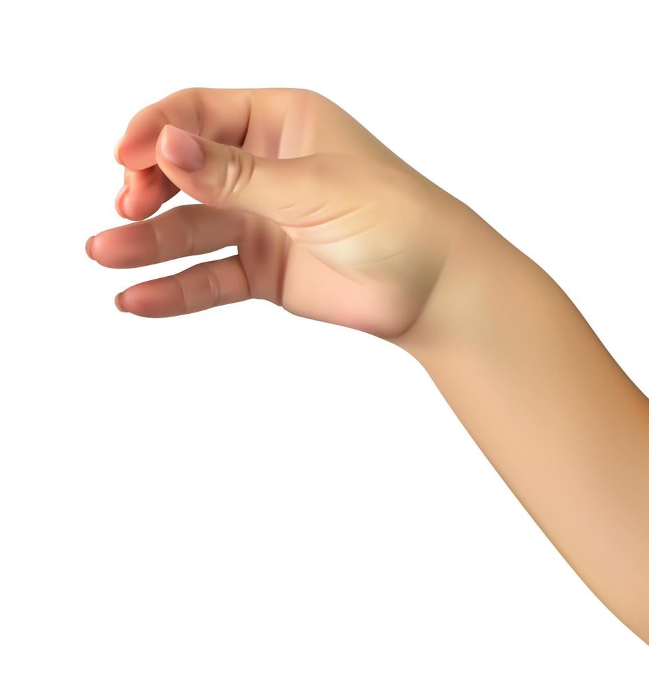 Realistic hand posing vector