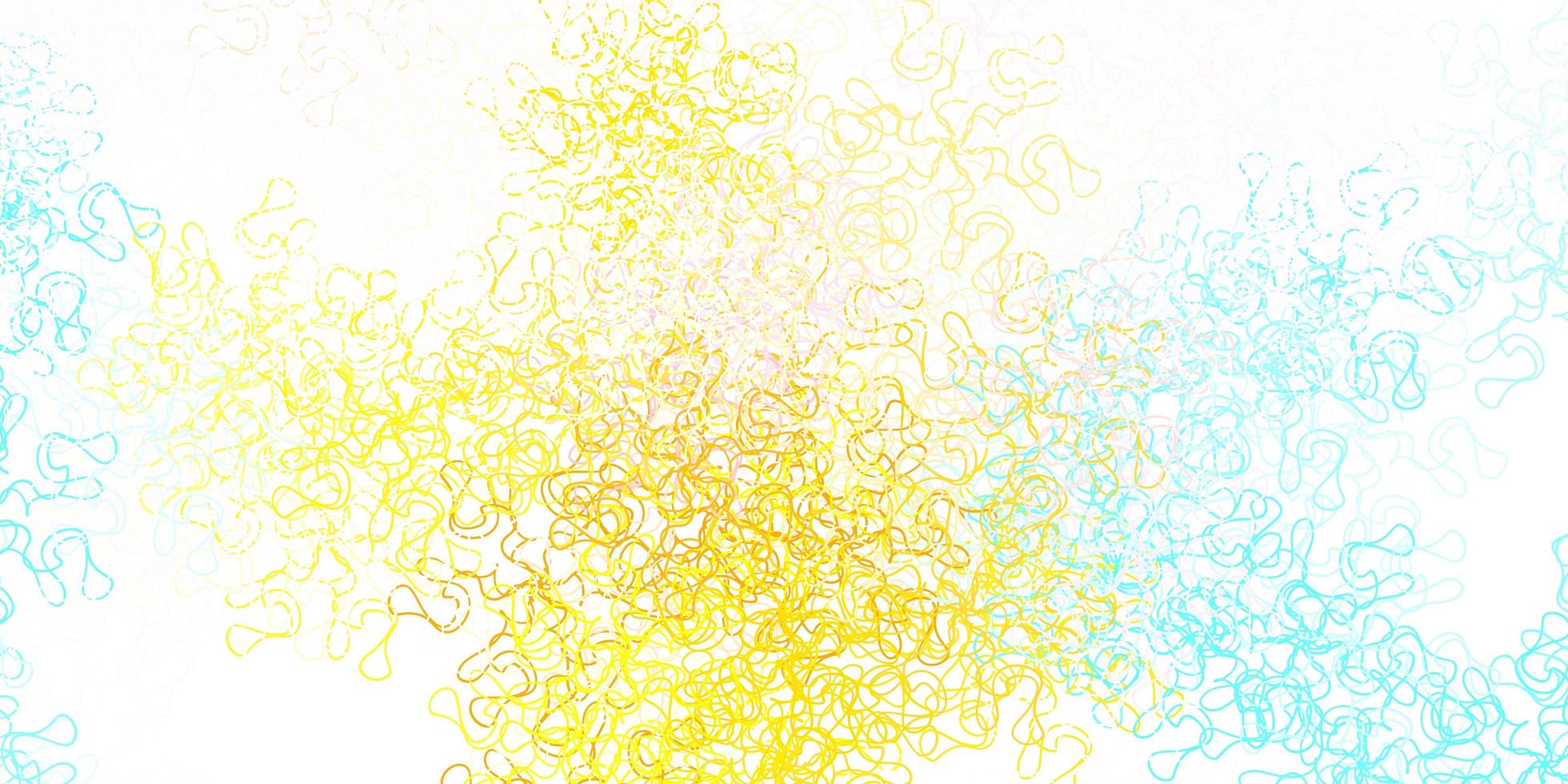Light blue, yellow vector template with wry lines.