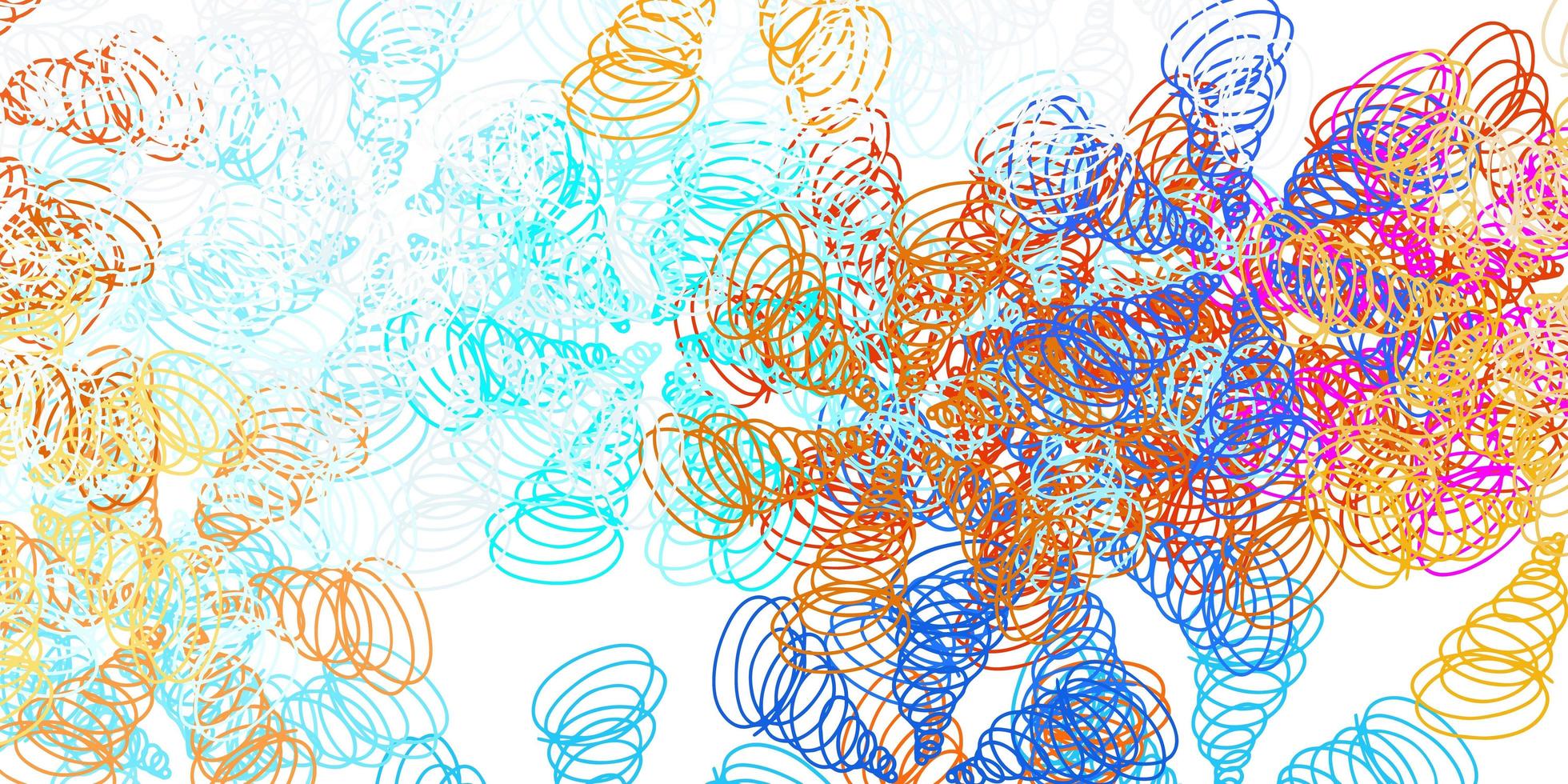 Light blue, yellow vector background with curved lines.