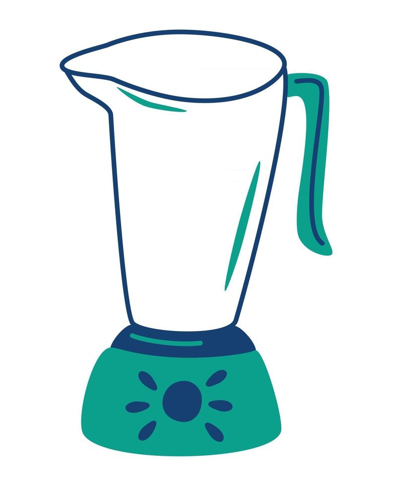 Electric kitchen Blender, juicer. Blender or mixer kitchen tool for cooking. Electric machine. Kitchen appliance, equipment. Equipment for smoothie making. Vector cartoon illustration.