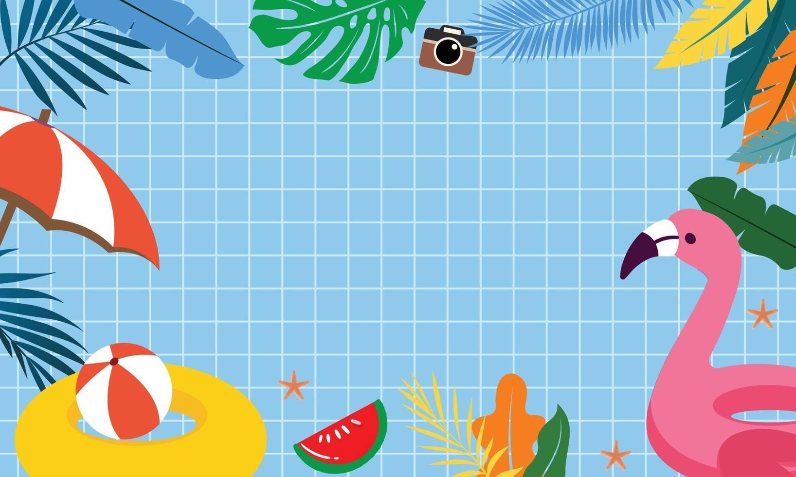 vector de diseño de fondo de fiesta de piscina de verano