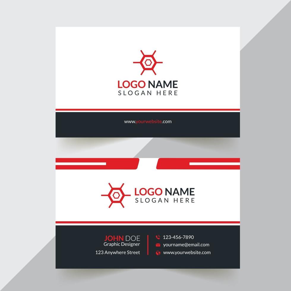 Modern And Professional Business Card Design, Corporate And Creative Business Card Design, Simple And Abstract Business Card, Business Card Design Template vector