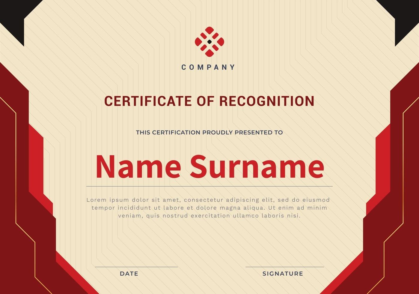 certificate design with modern futuristic. vector illustration certificate template.