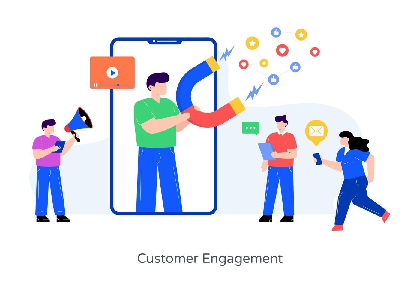 Customer Social  Engagement vector