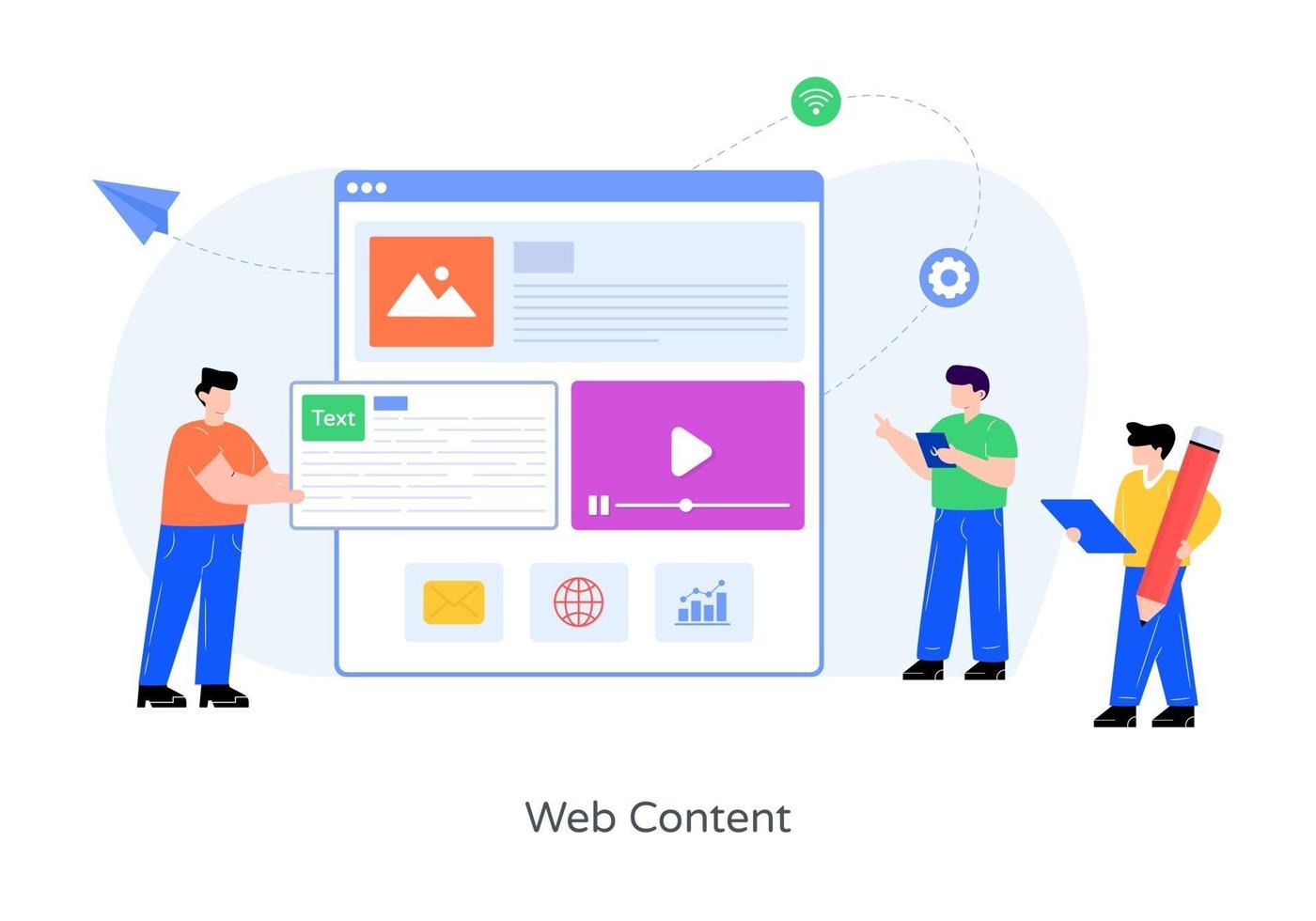 Trendy Web Content vector