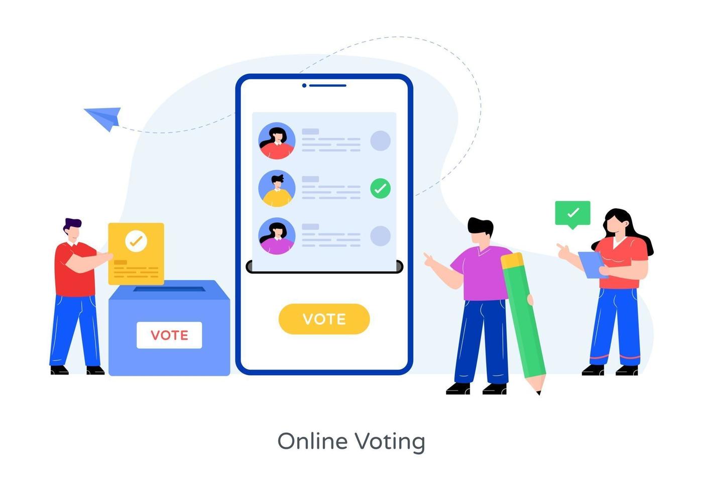 Online Voting Design vector
