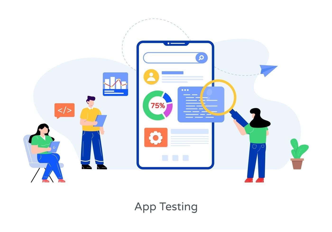 Trendy App Testing 2800080 Vector Art at Vecteezy