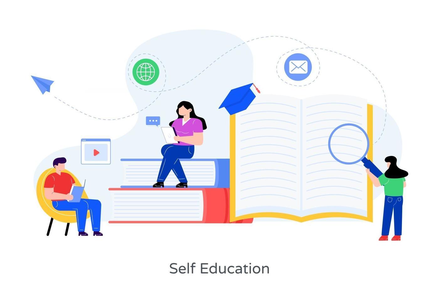 Self Education and Tuition vector