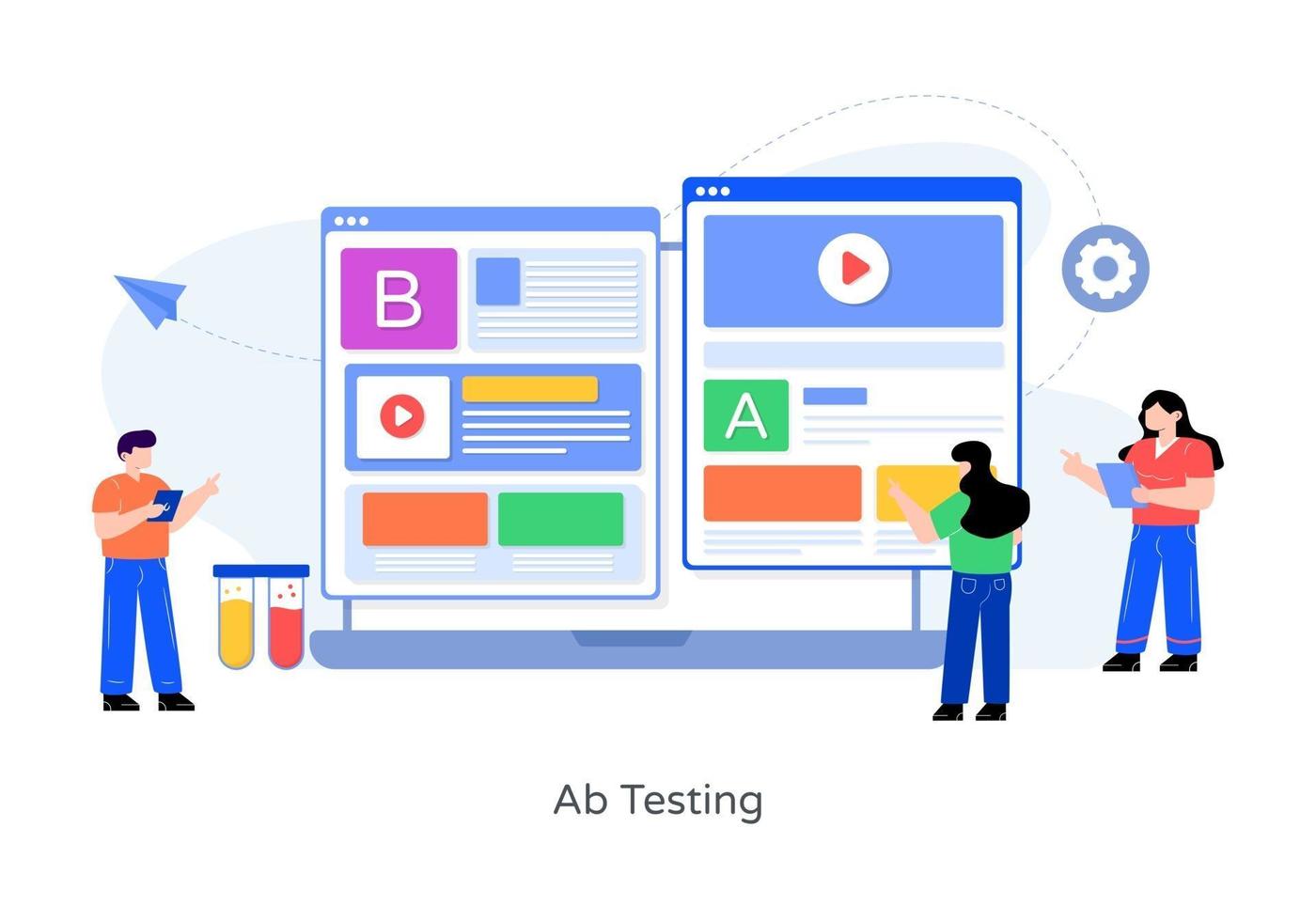 Ab Testing Website vector