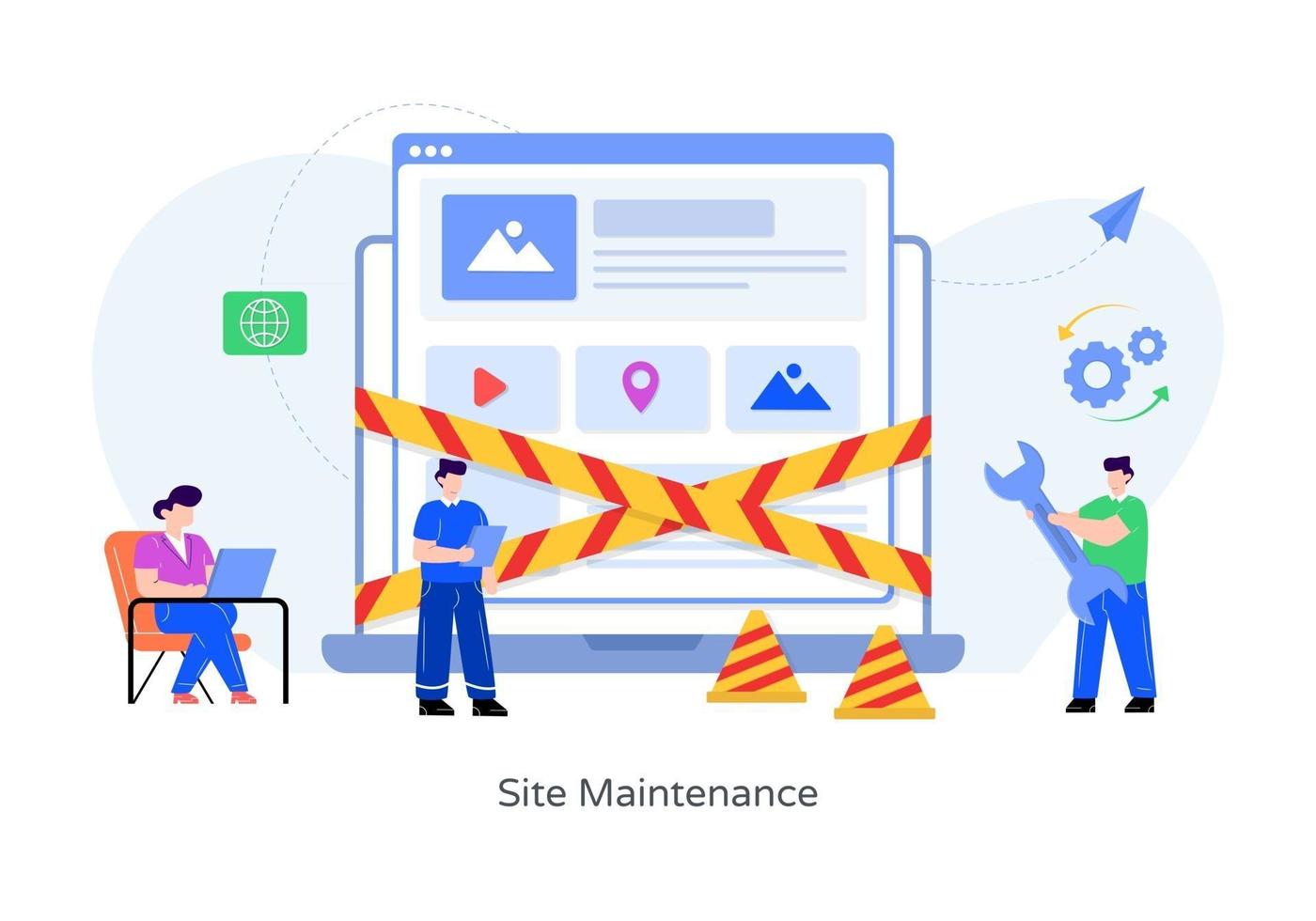 Site Maintenance and Management vector