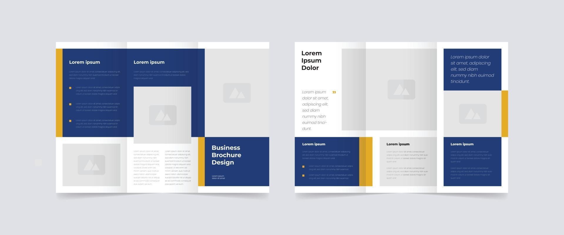 modern trifold business brochure design template vector