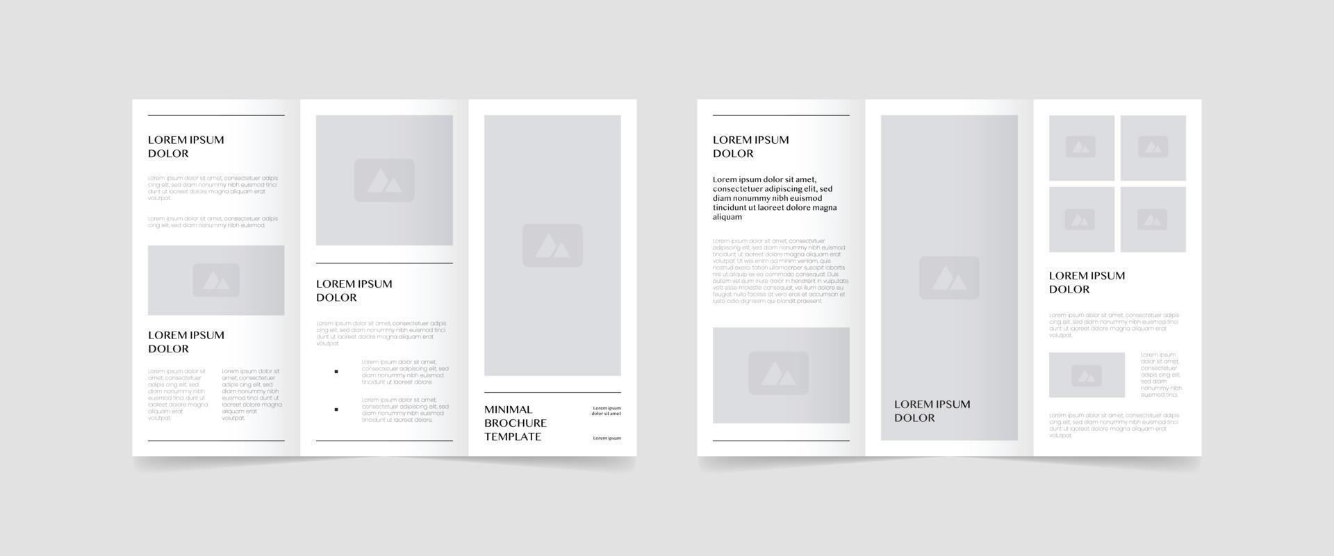 modern trifold business brochure design template vector