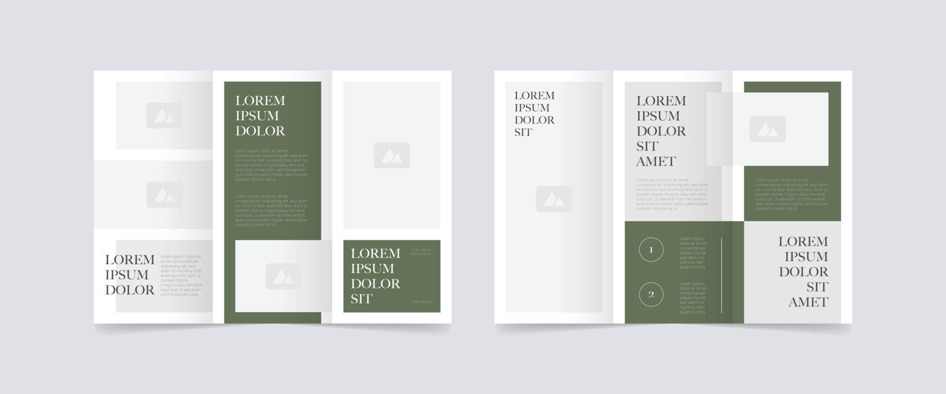 modern trifold business brochure design template vector
