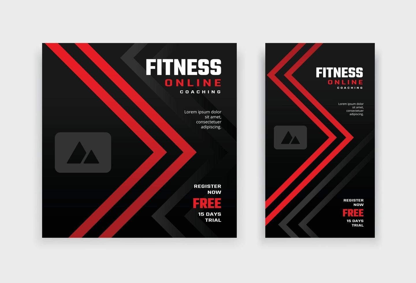 fitness online coaching social media post and story design template vector