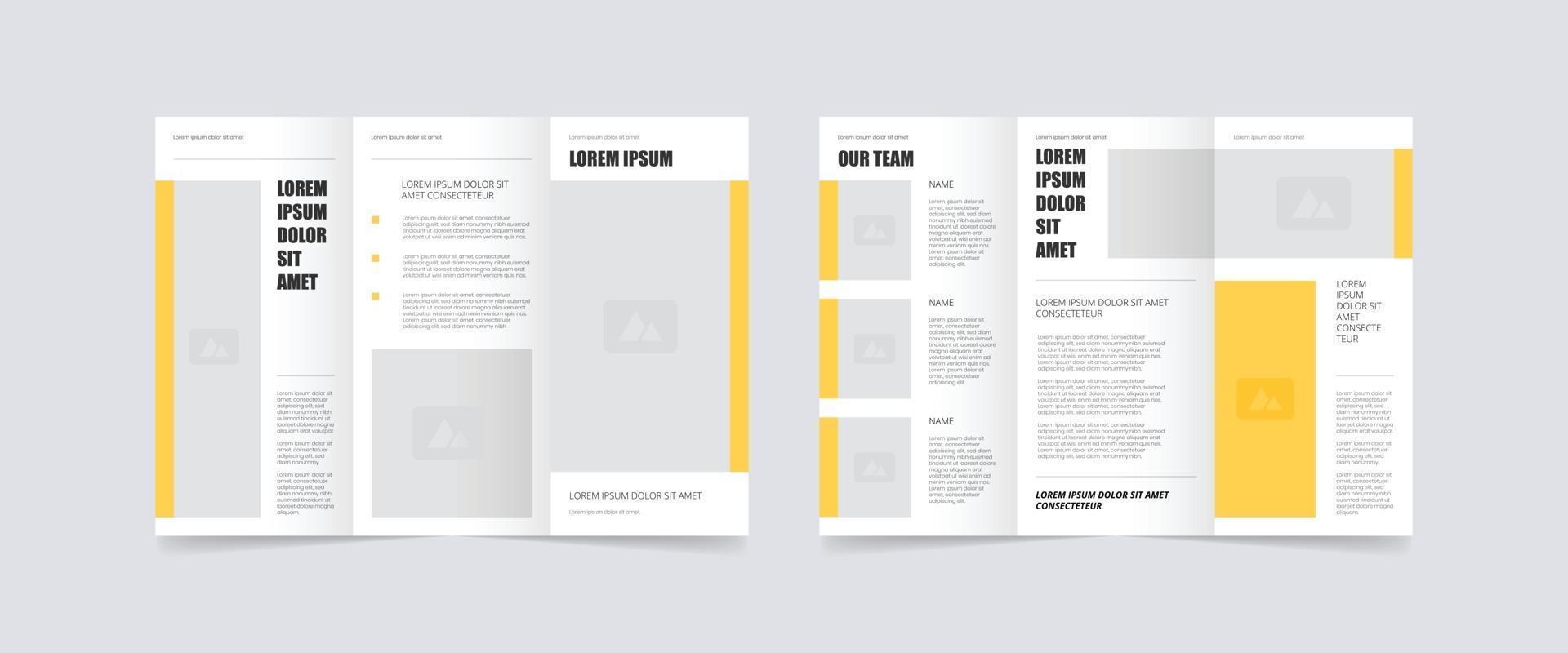 modern trifold business brochure design template vector