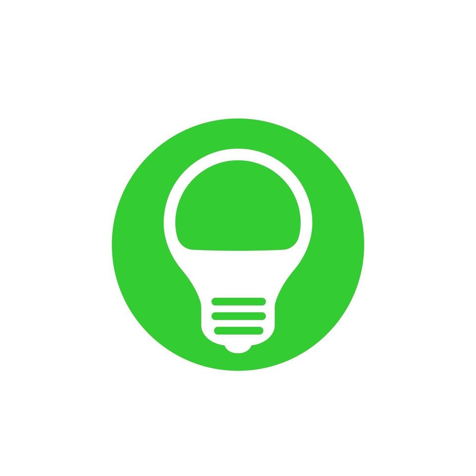 led light bulb vector icon