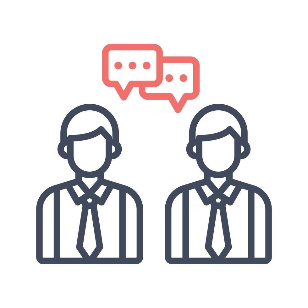 Two Persons Chatting Icon vector