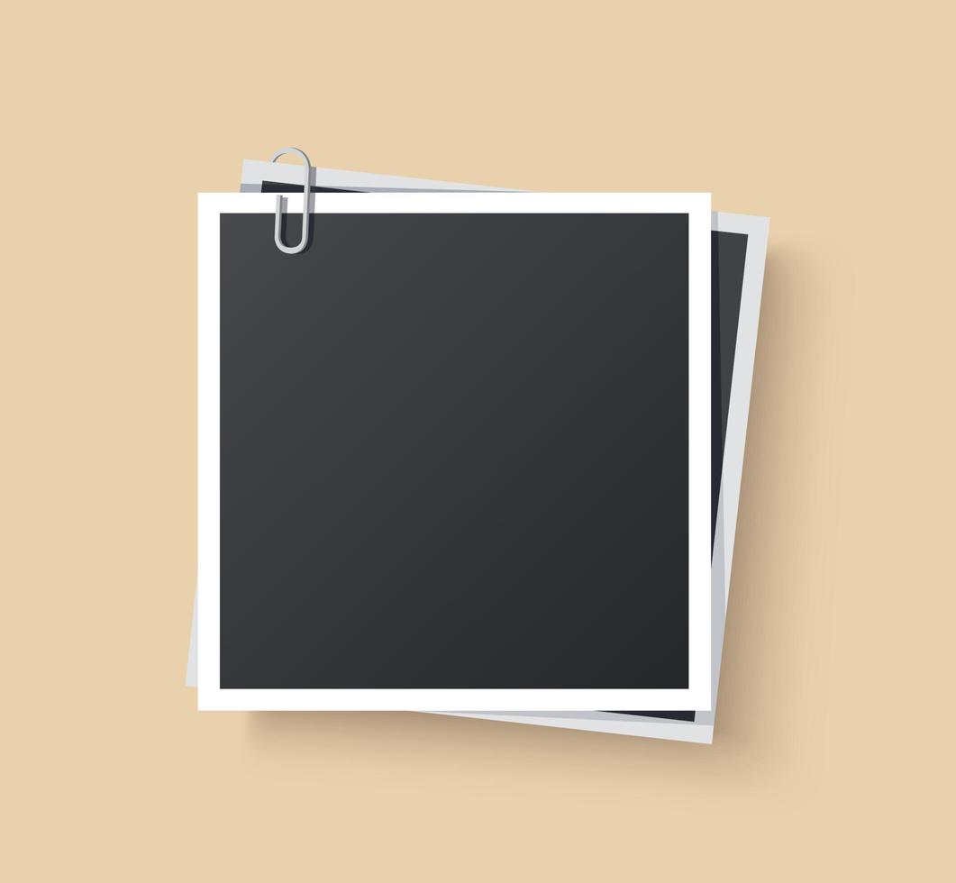 The photo with an office paper clip. vector eps10