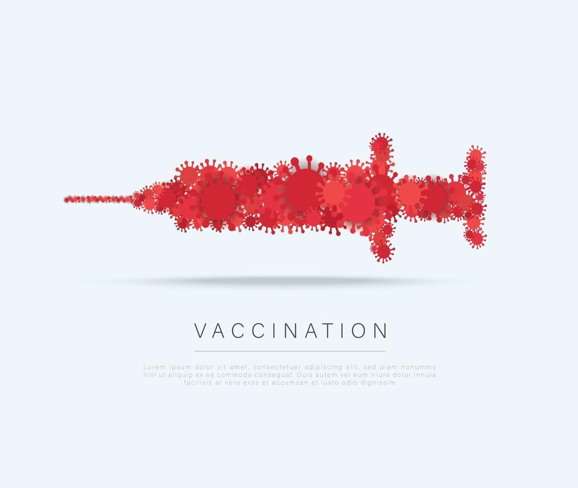 covid-19 vaccine symbol. Health care and protection  vaccination concept. Vector illustration