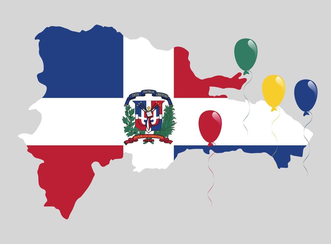 The flag of the Dominican Republic vector