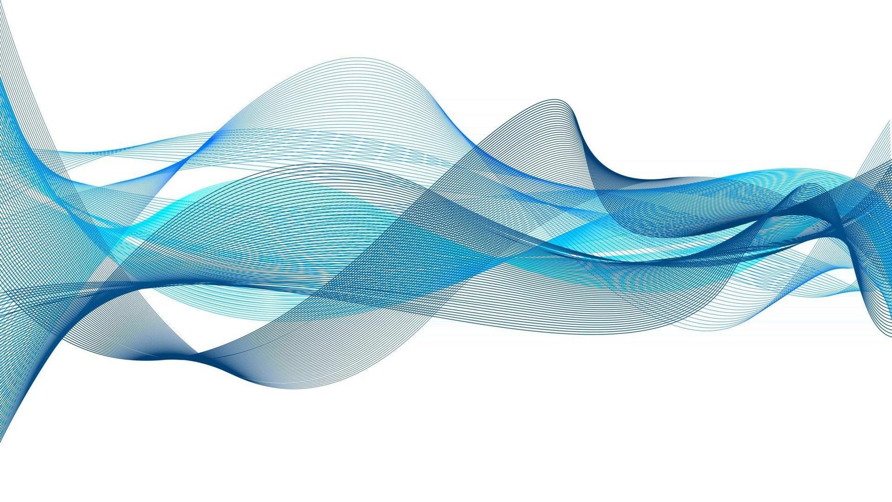 Abstract Wave background blue back white vector