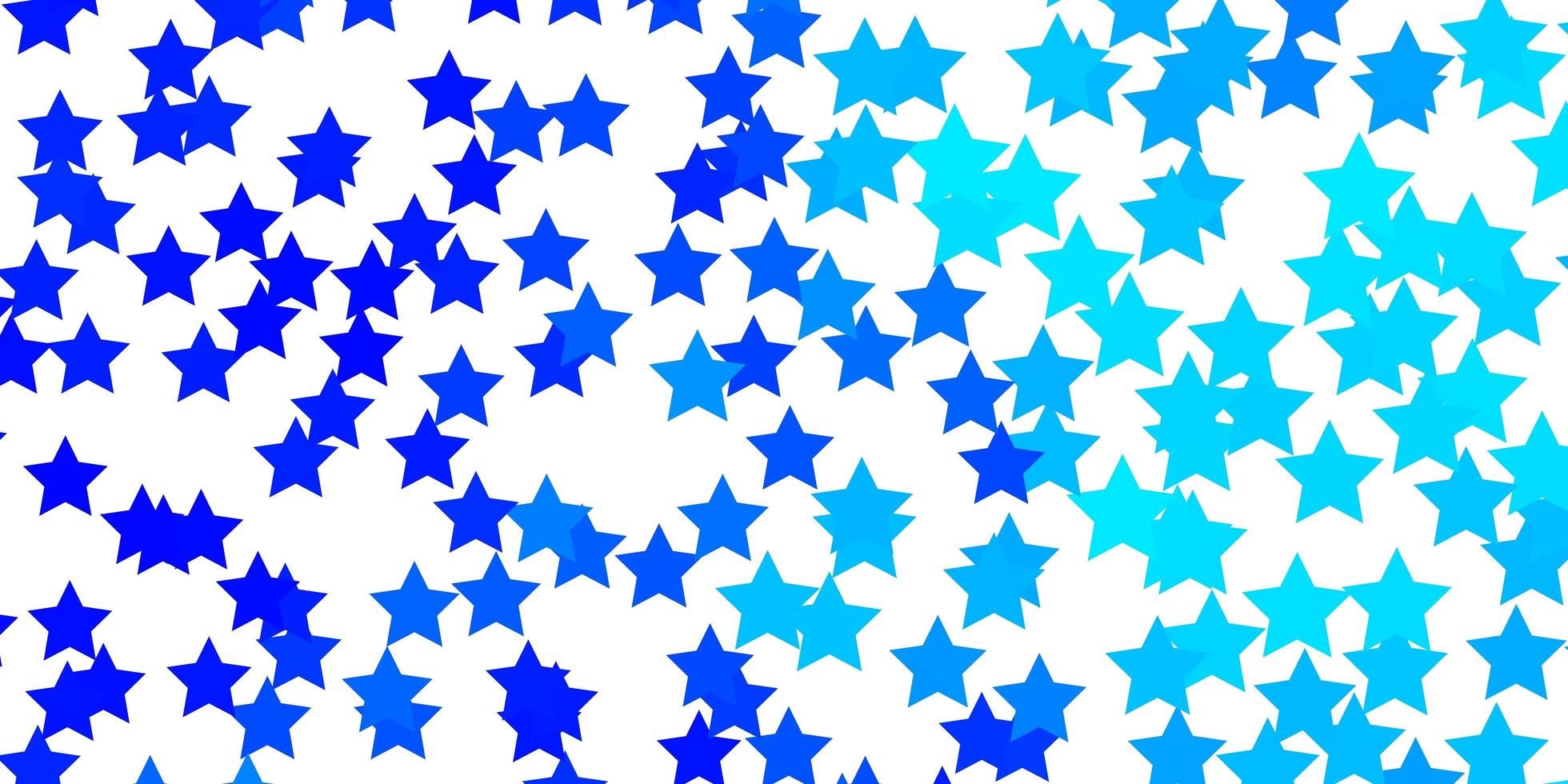 Light BLUE vector pattern with abstract stars. Modern geometric abstract illustration with stars. Best design for your ad, poster, banner.