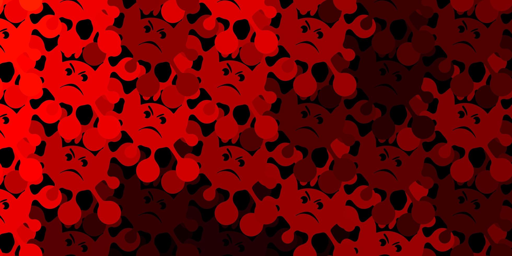 Dark orange vector template with flu signs.