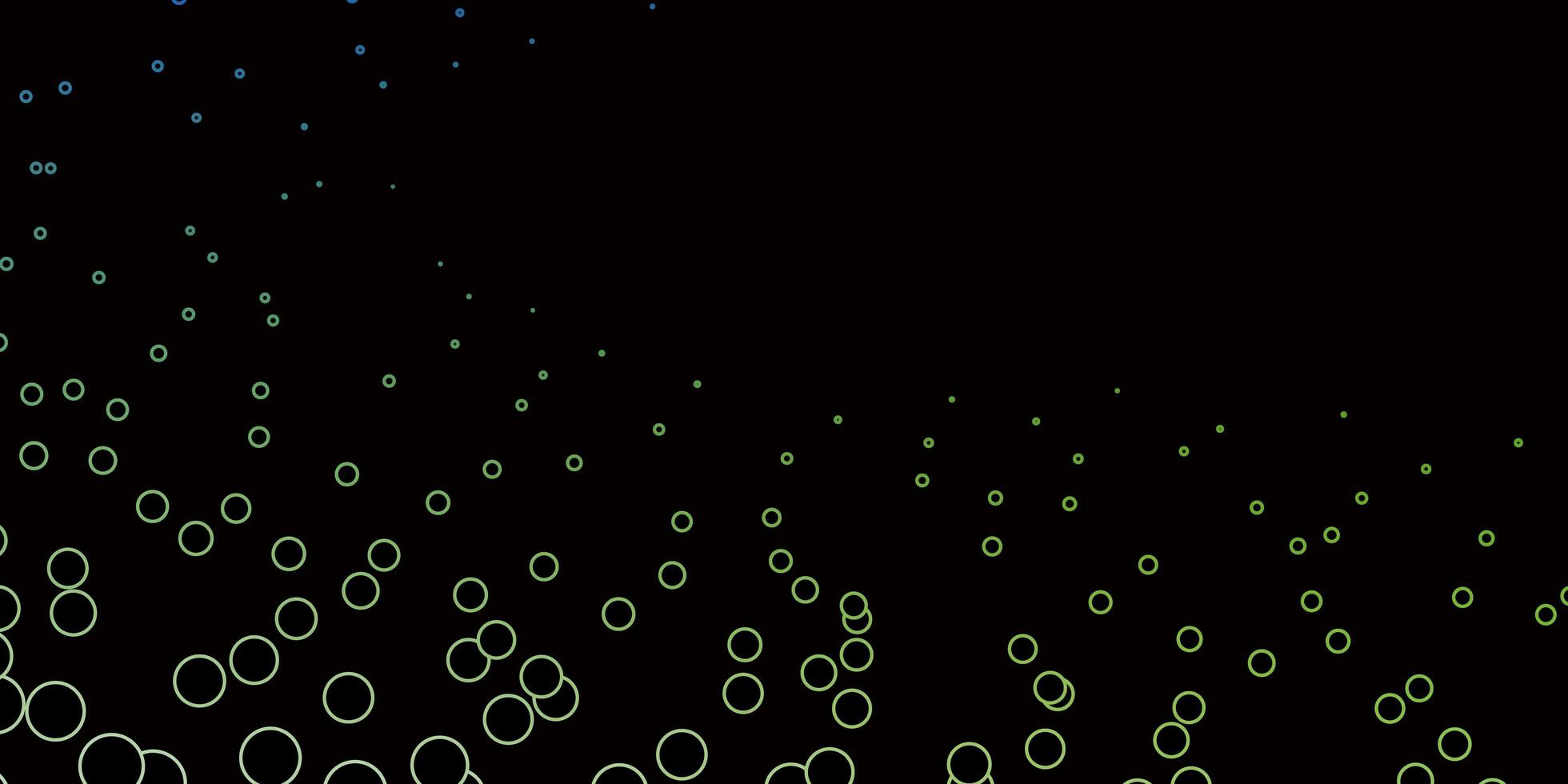 Dark Blue, Green vector pattern with circles. Abstract illustration with colorful spots in nature style. Pattern for websites, landing pages.