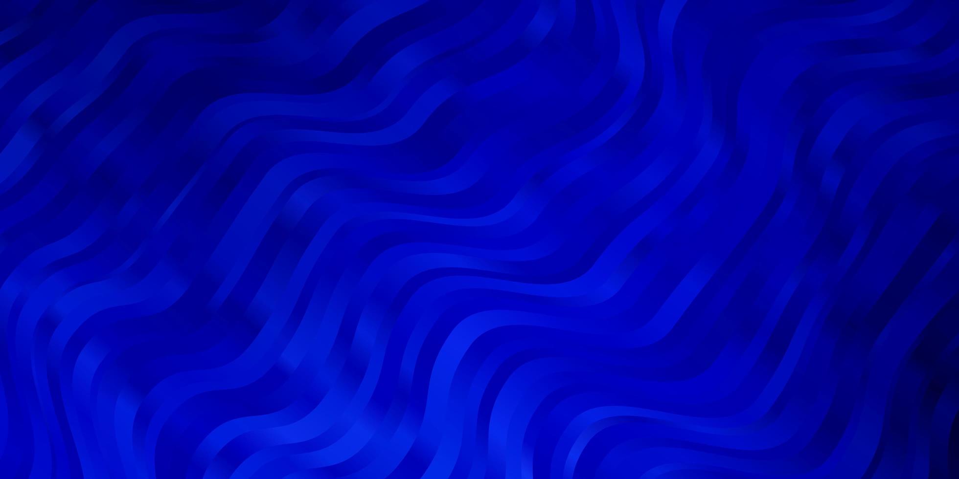 Dark BLUE vector layout with wry lines. Abstract illustration with bandy gradient lines. Pattern for booklets, leaflets.