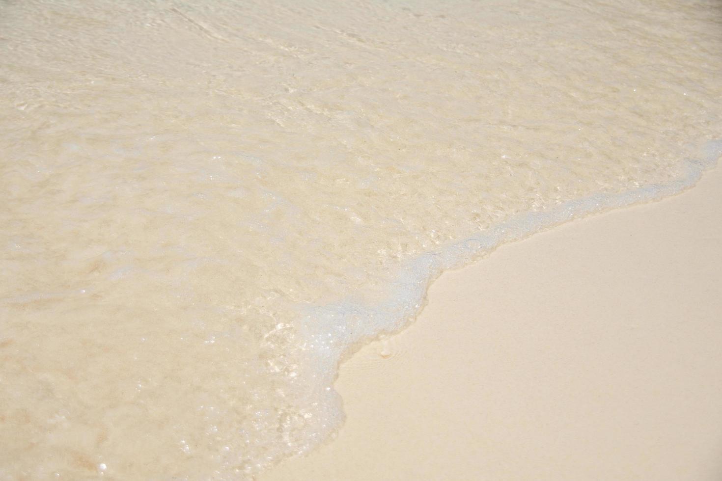 Beautiful soft wave on sand at the sea sunny day photo