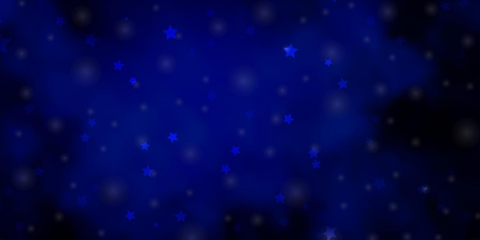 diseño de vector azul oscuro con estrellas brillantes. Ilustración abstracta geométrica moderna con estrellas. patrón para anuncios de año nuevo, folletos.