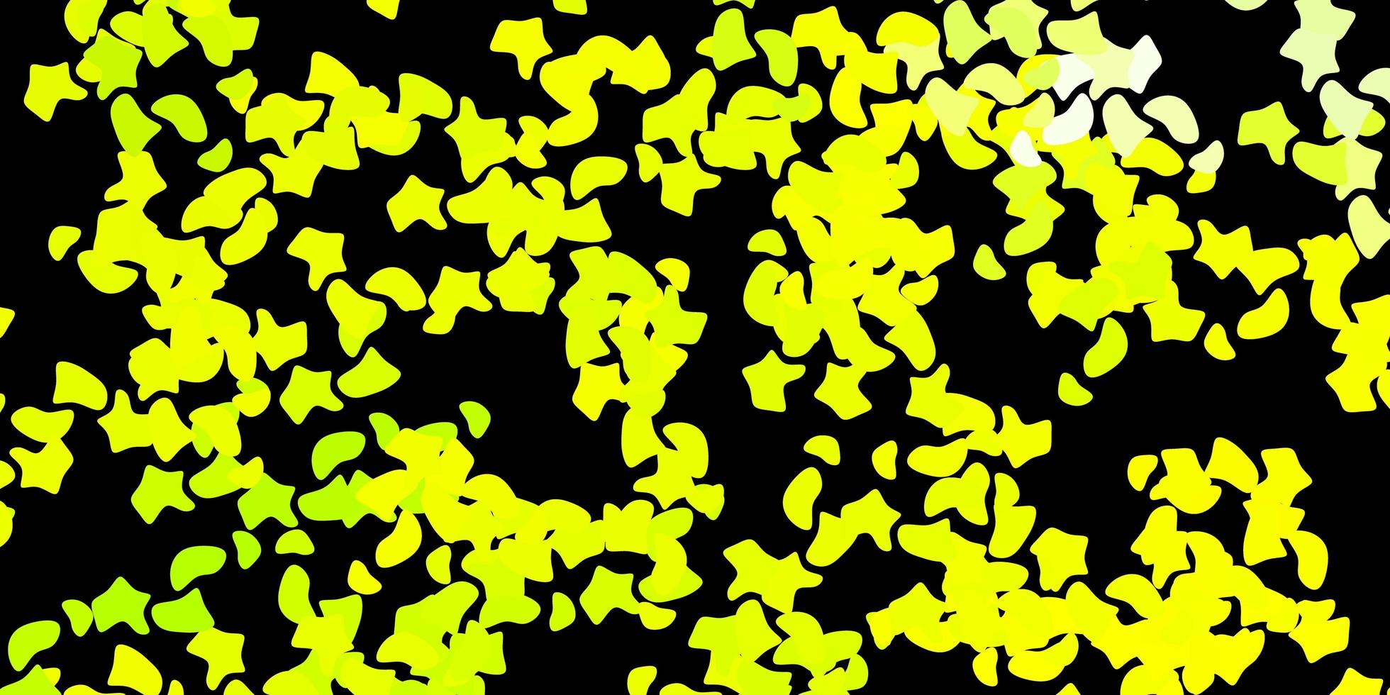 Dark green, yellow vector template with abstract forms.