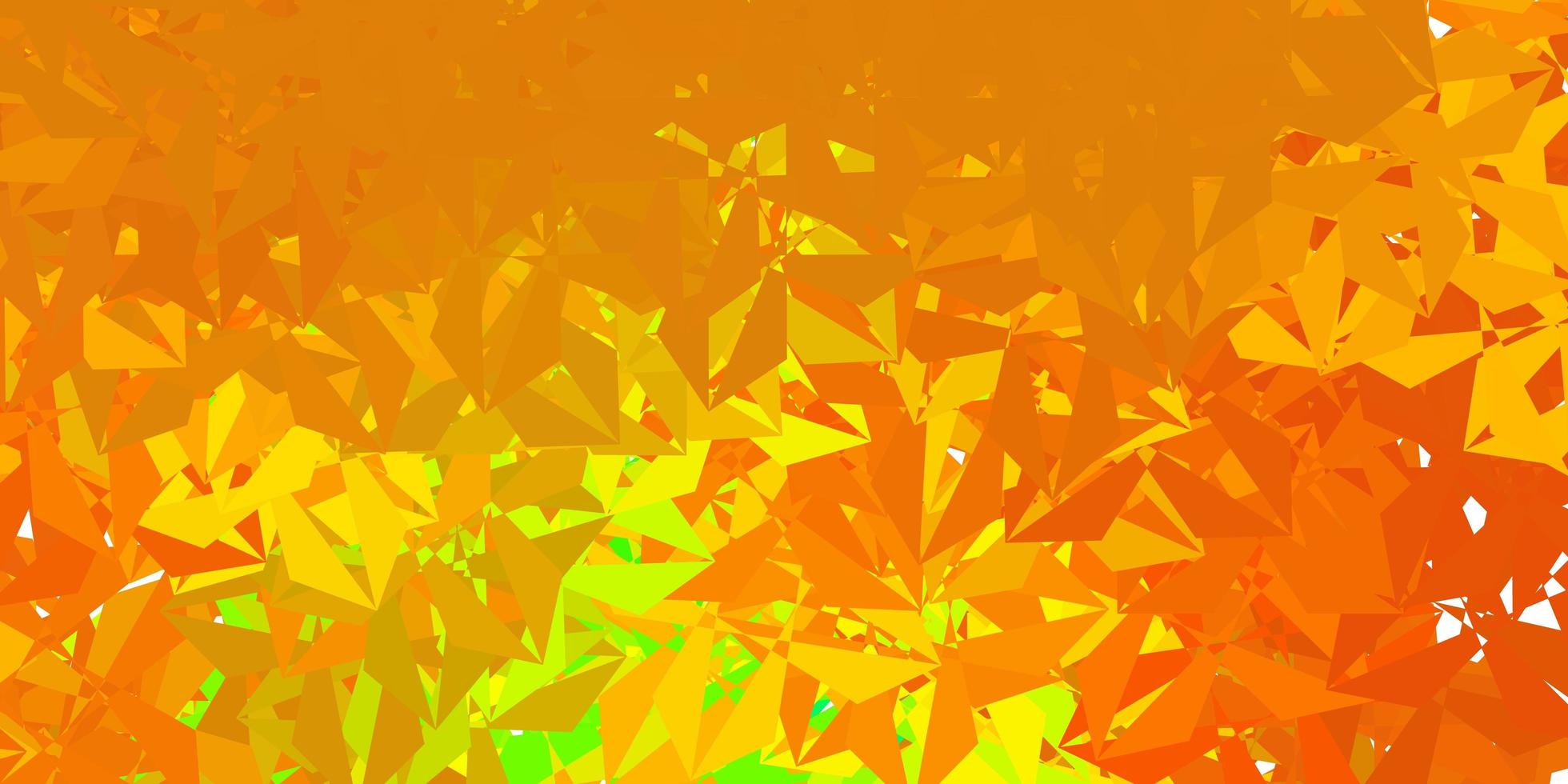 Dark green, yellow vector poly triangle layout.